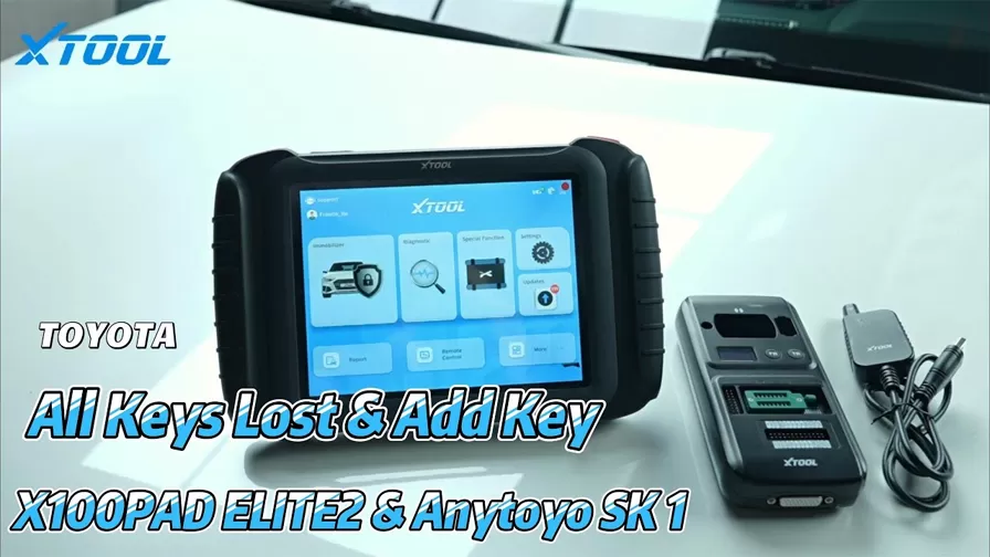 Toyota Key Programming with X100PAD ELITE2 & AnyToyo SK1 | Add key & All Keys Lost