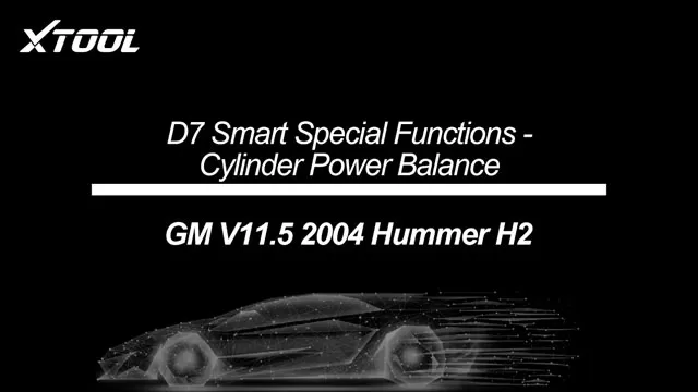 XTOOL D7 Smart Special Functions Cylinder Power Balance Using GM 2004 Hummer H2
