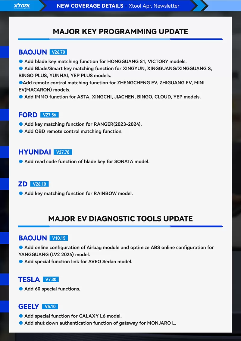 XTOOL Monthly Newsletter | 2025 Apr.