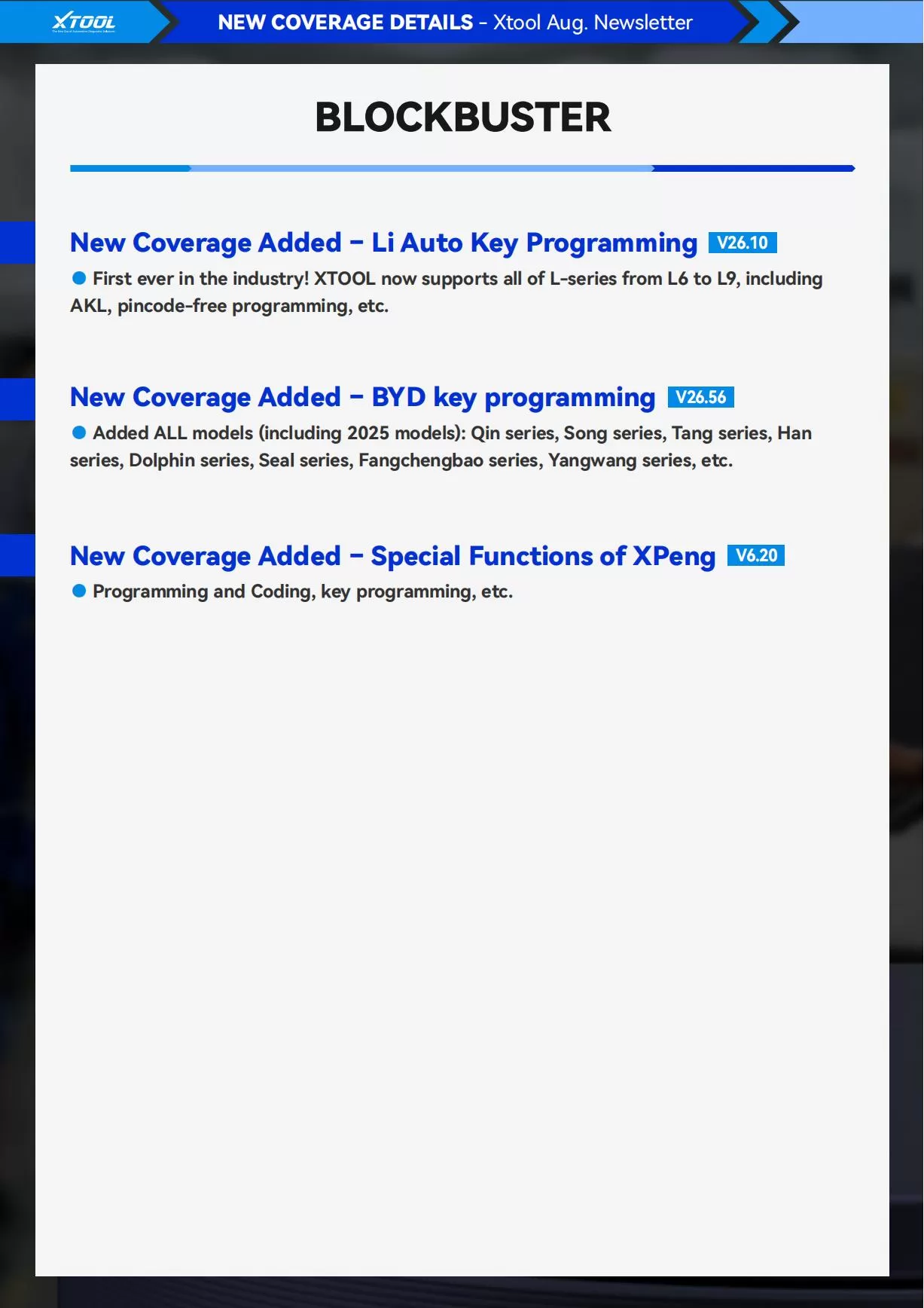 XTOOL Monthly Newsletter | 2025 Aug