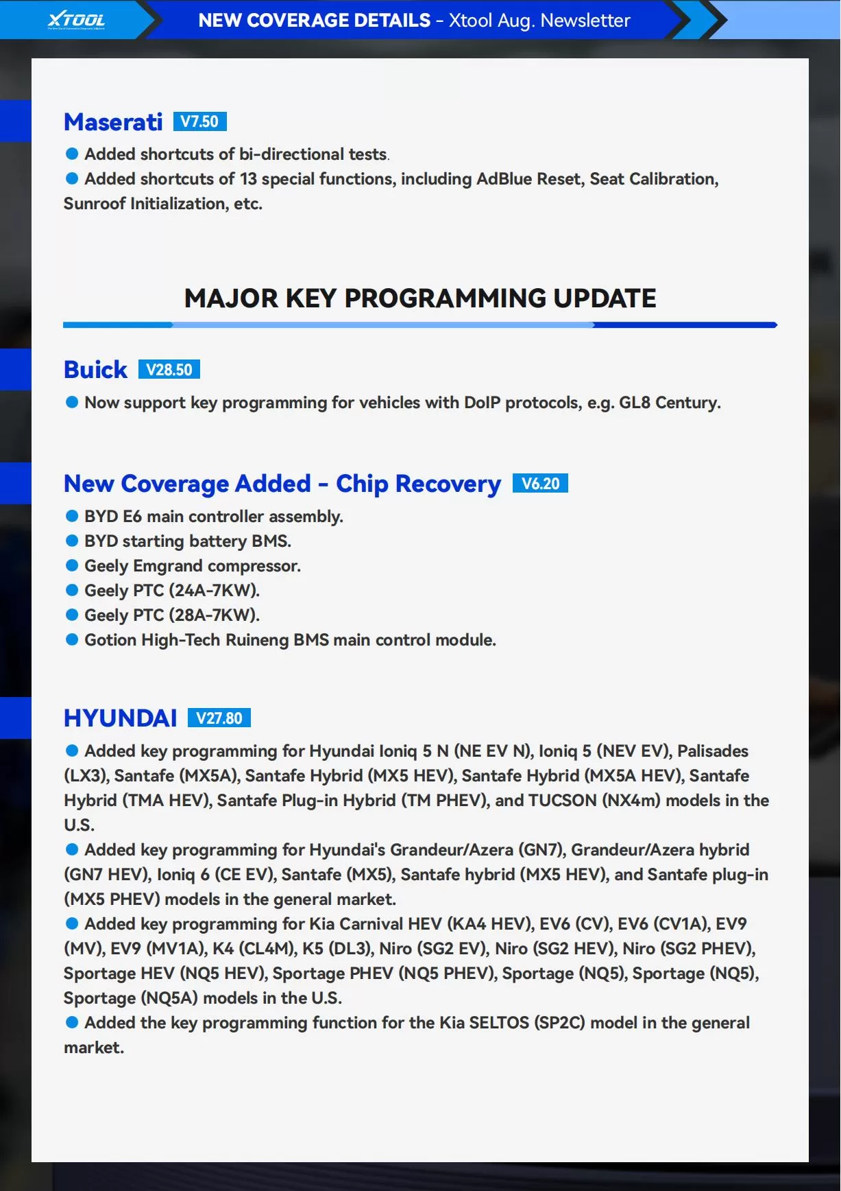 XTOOL Monthly Newsletter | 2025 Aug