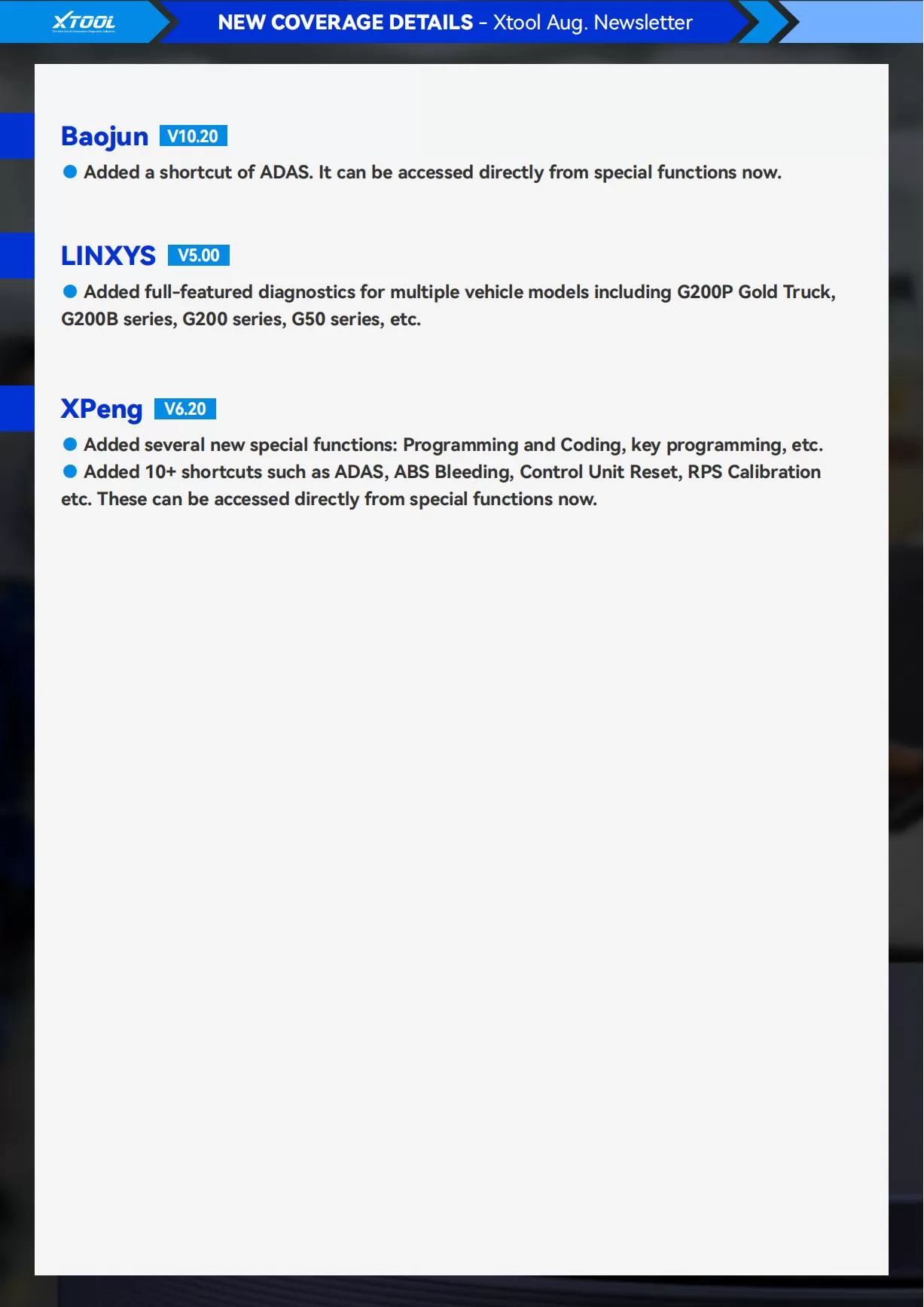 XTOOL Monthly Newsletter | 2025 Aug
