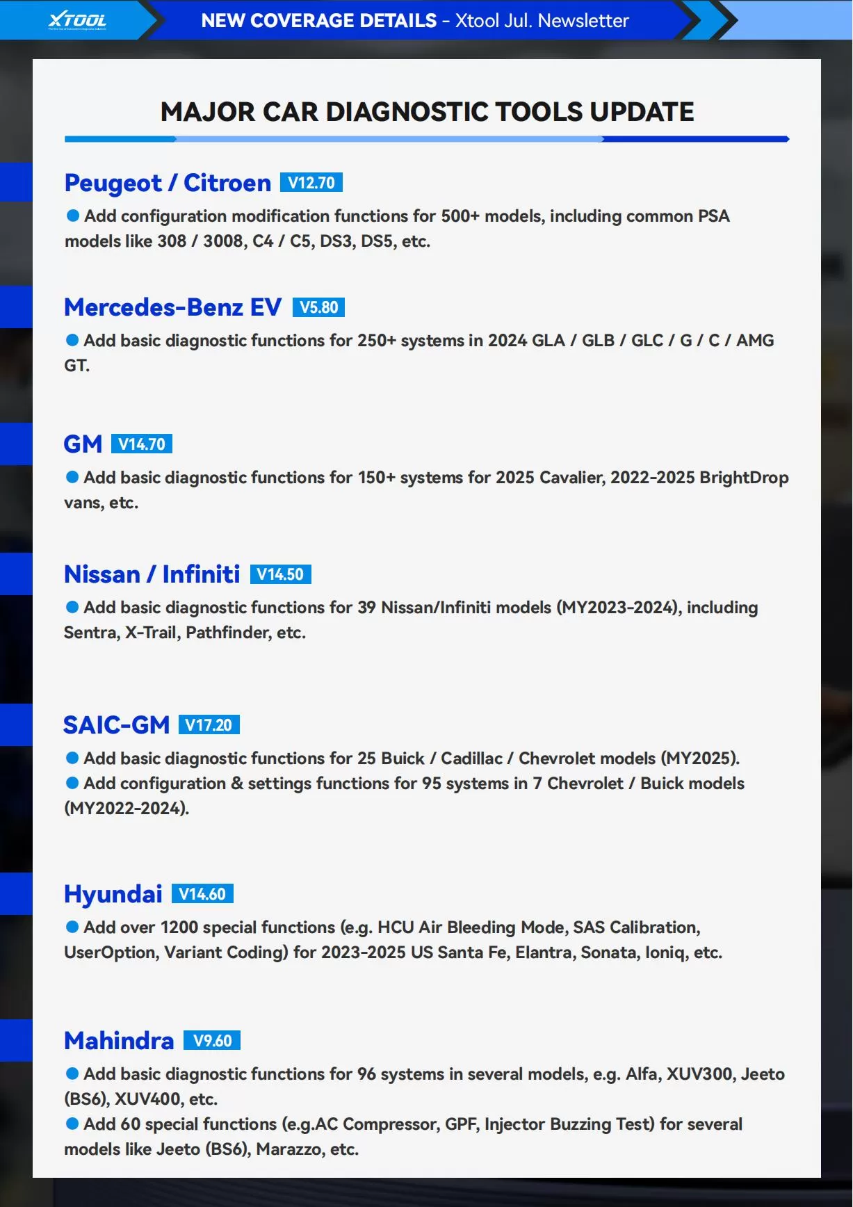 XTOOL Monthly Newsletter | 2025 Jul.