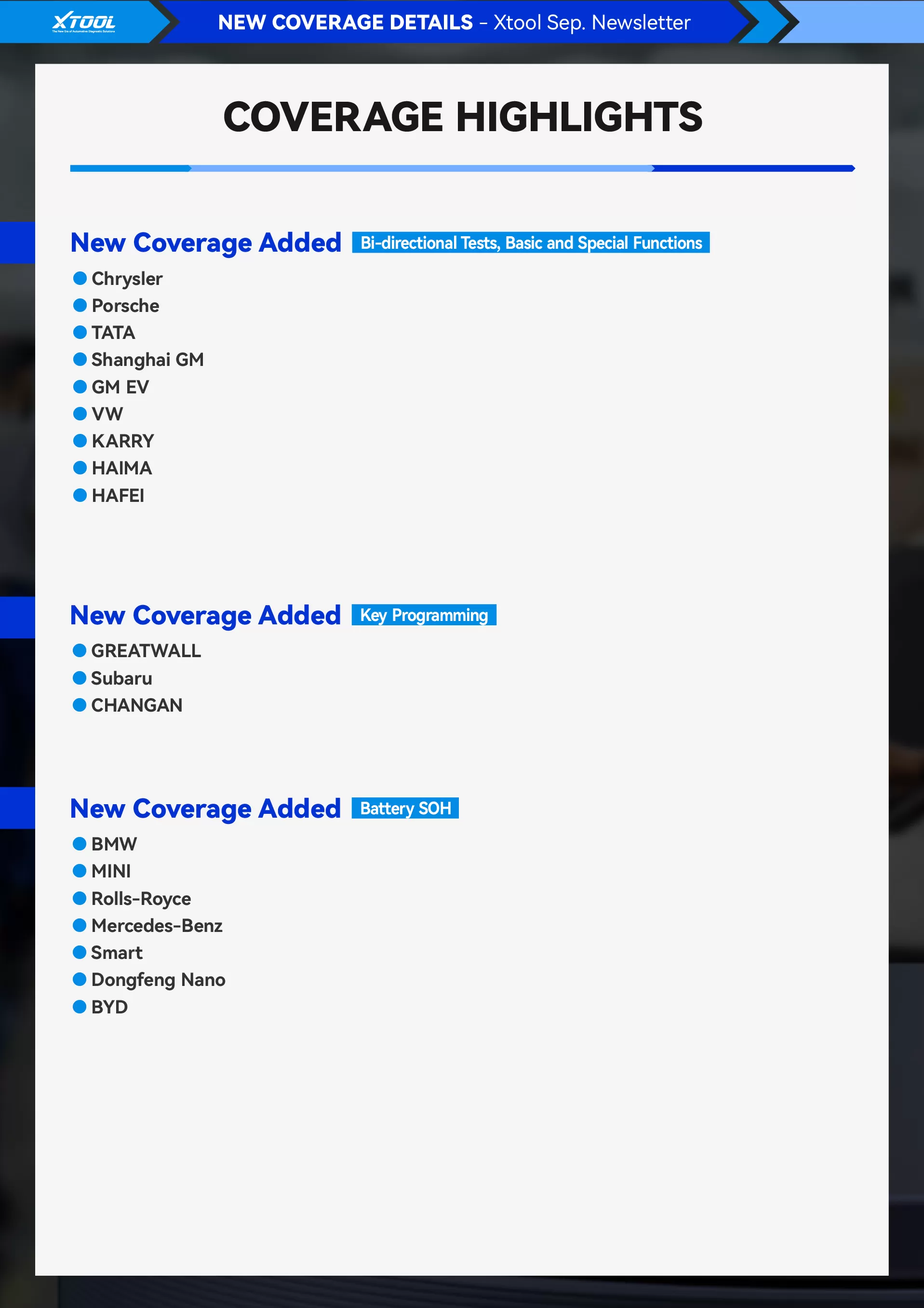 XTOOL Monthly Newsletter | 2025 Sep