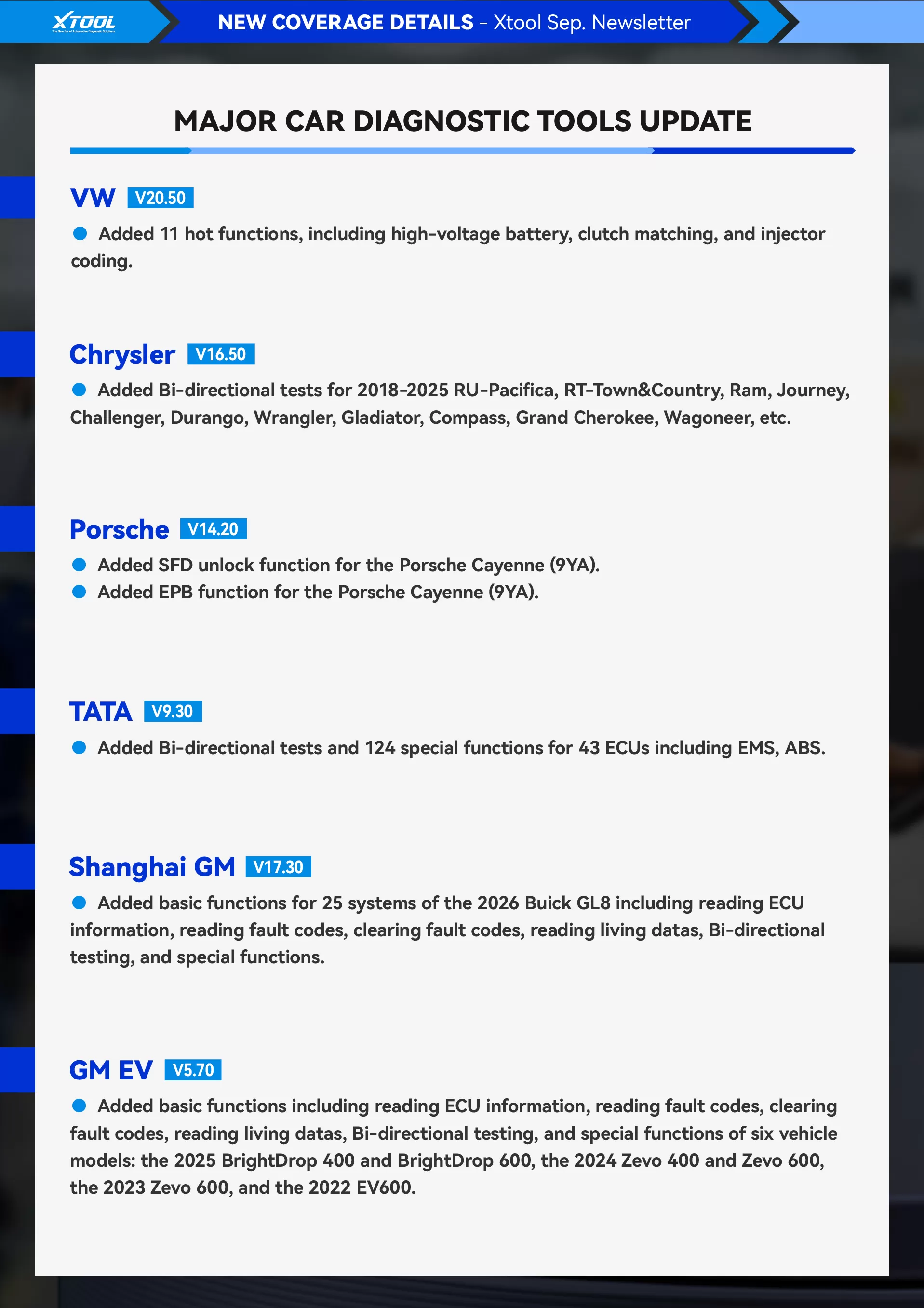 XTOOL Monthly Newsletter | 2025 Sep